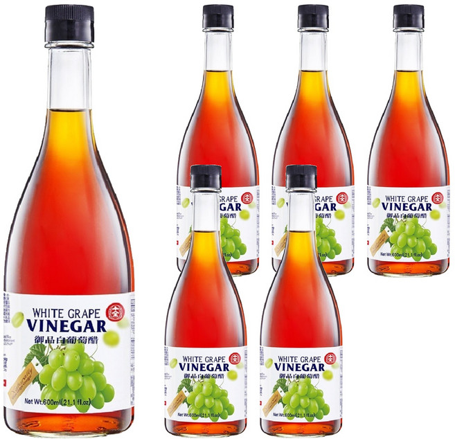十全御品白葡萄醋 600ml, 6瓶