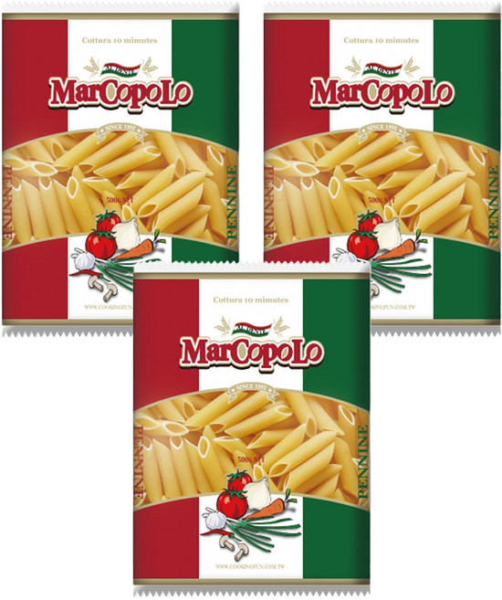 MarCopoLo 馬可波羅 筆尖麵, 500g, 3包