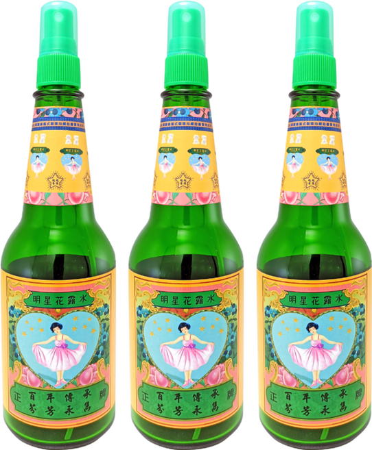 明星花露水 經典噴式 含70%食用級酒精, 310ml, 3瓶, 玫瑰 + 茉莉花