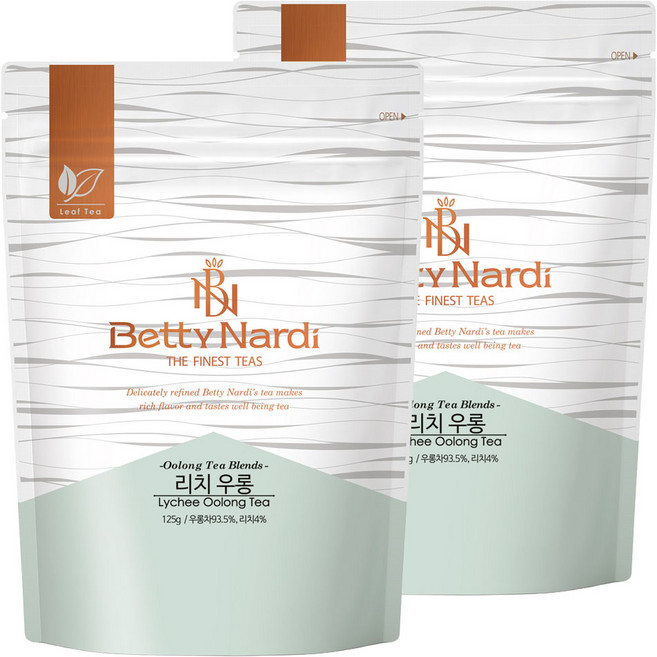 Betty Nardi 水蜜桃烏龍茶茶葉 夾鏈袋裝, 125g, 1包, 3個