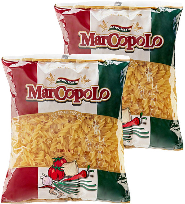 MarCopoLo 馬可波羅 螺絲麵, 500g, 2包