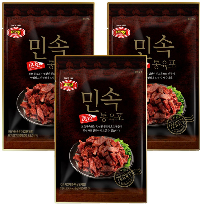 머거본 민속 통육포, 35g, 3개