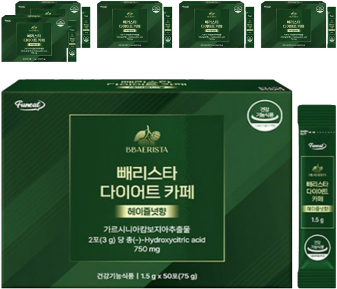 Funeat 體態輕盈咖啡 榛果風味 50入, 75g, 6個
