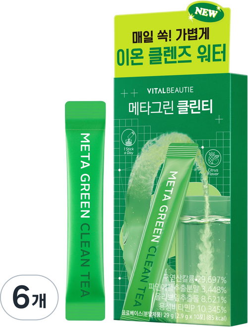 VITALBEAUTIE METAGREEN 淨化茶 10入, 6個, 29g