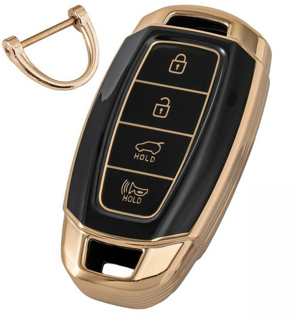 VENDICT 金色系列 TPU 鑰匙包, 黑色, Hyundai-10