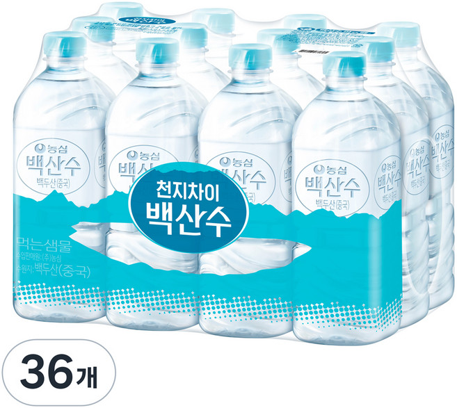 백산수 생수 무라벨, 1L, 36개