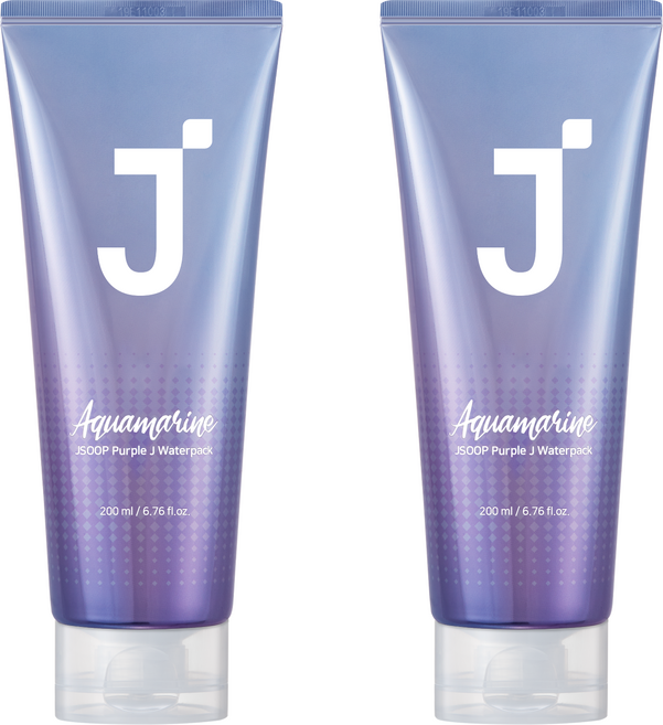 제이숲 퍼플제이 아쿠아마린 워터 헤어팩, 200ml, 2개