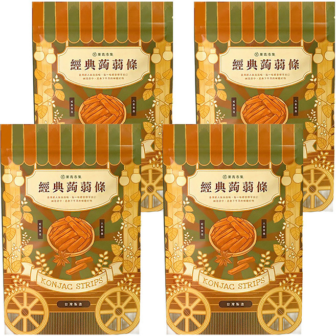 Green Market 菓青市集 麻辣蒟蒻條, 200g, 4包