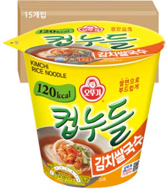 오뚜기 컵누들 김치쌀국수 컵, 15개