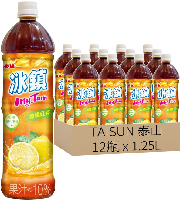 TAISUN 泰山 冰鎮檸檬紅茶, 1.25L, 12瓶