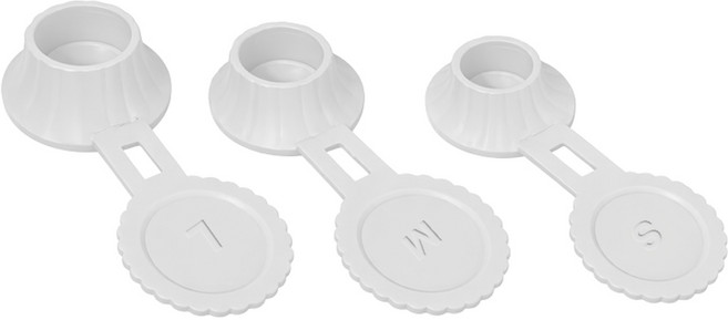 오펠리어 실리콘 거꾸로 욕실 샴푸 병마개 S + M + L 세트, 화이트, 1세트
