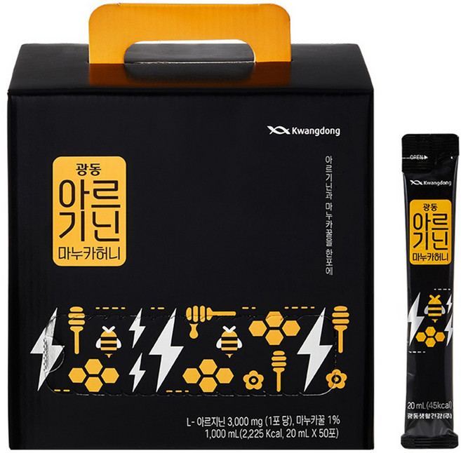 광동 아르기닌 마누카허니스틱, 50회분, 1개