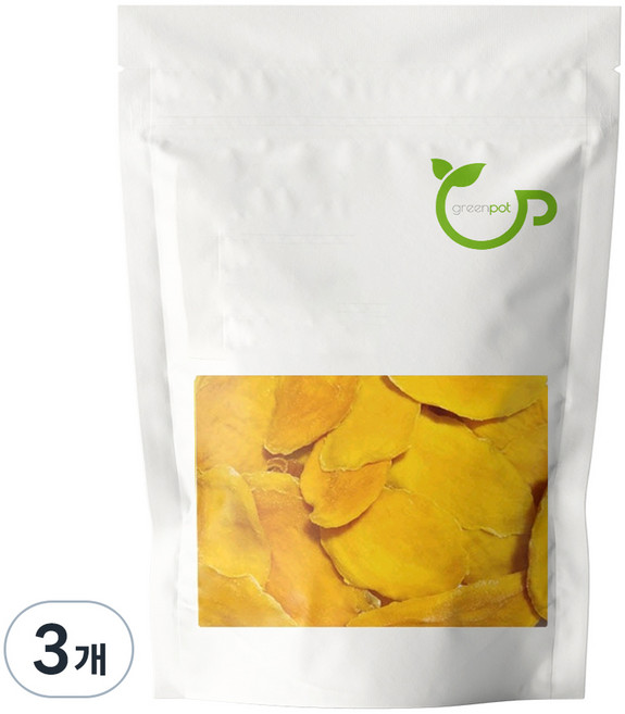 건조 망고 슬라이스, 200g, 3개