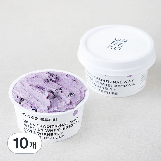그릭오 블루베리 그릭 요거트, 100g, 10개