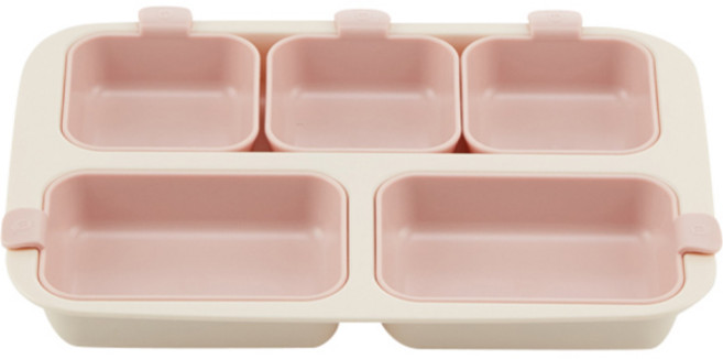 네스틱 원플레이트 유아식판, 바닐라핑크, 플레이트 +미디움볼 2p + 스몰볼 3p, 1세트