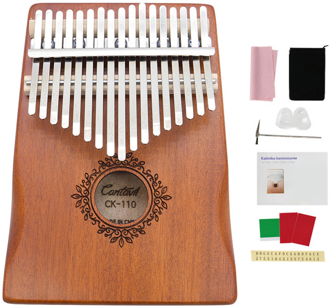 Cantavil 全單板17音卡林巴琴 + 6種配件組 CK-110