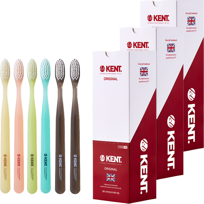 켄트 오리지널 초극세모 칫솔, 1개입, 18개