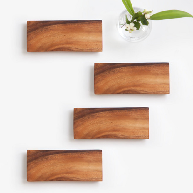 니코트 우드 플레이트 square M, 4개