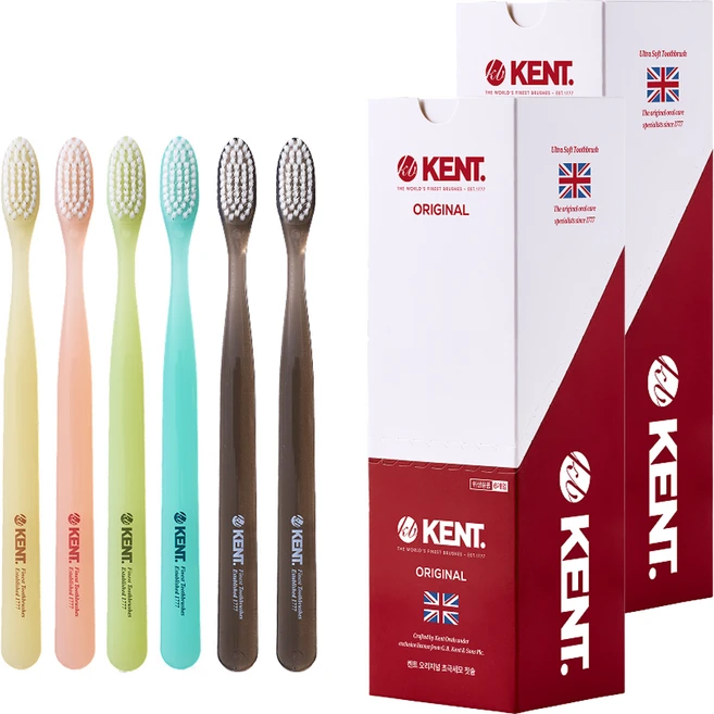 켄트 오리지널 초극세모 칫솔, 1개입, 12개 - 쿠팡
