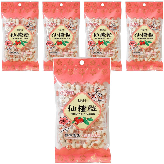 惠香食品 梅精仙楂粒, 130g, 5包