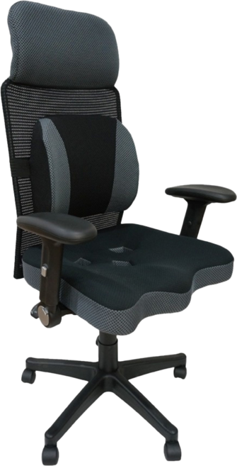 舒適電腦椅 台灣製 EH-03D 亮灰色, 1個