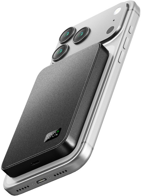 조이트론 맥세이프 울트라 슬림 초경량 고속충전 보조배터리 10000mAh C타입, MiniMax, 블랙