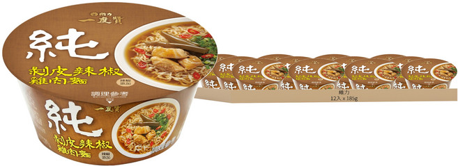 維力 一度贊 剝皮辣椒雞肉麵 185g, 12入