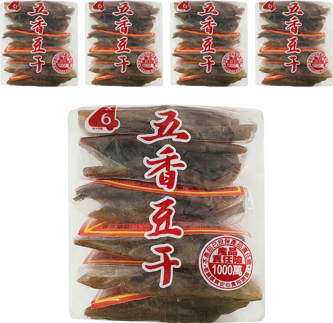 四乘六 五香豆干, 5個, 210g