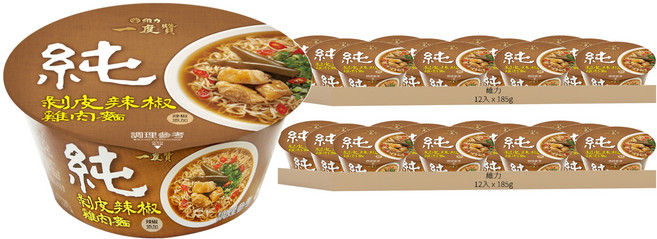 維力 一度贊 剝皮辣椒雞肉麵 185g, 24入