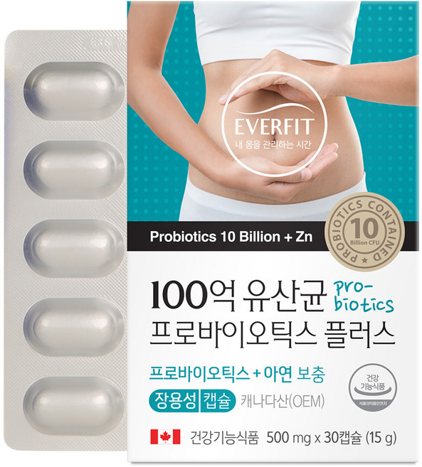 내츄럴플러스 100억 유산균 프로바이오틱스 플러스 15g, 30정, 1개