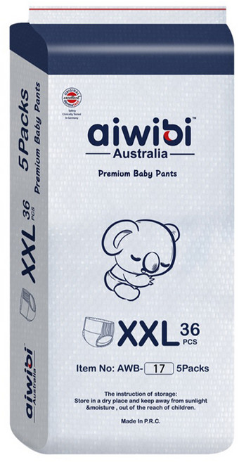 aiwibi 愛薇彼 零觸感瞬吸褲型尿布 15~21kg, XXL, 180片