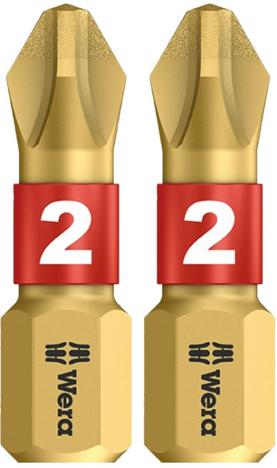 Wera 73335鑽石起子頭 PH2 x 25 851/1BDC D SB 2個, 1組