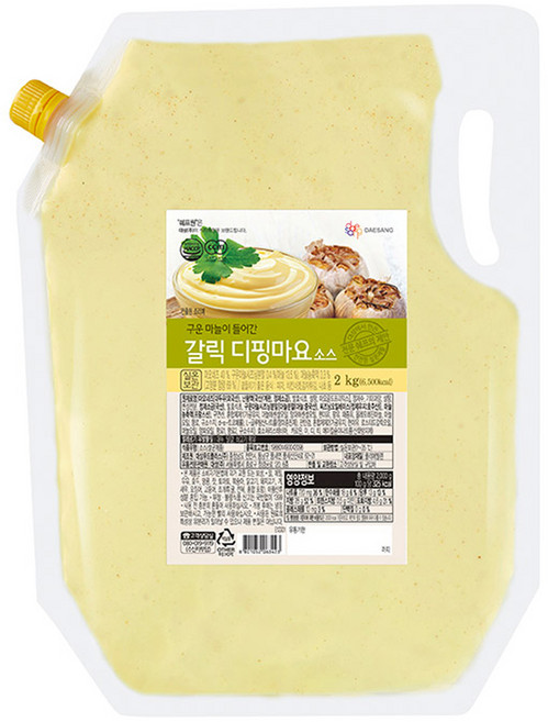 쉐프원 갈릭 디핑마요소스, 1개, 2kg