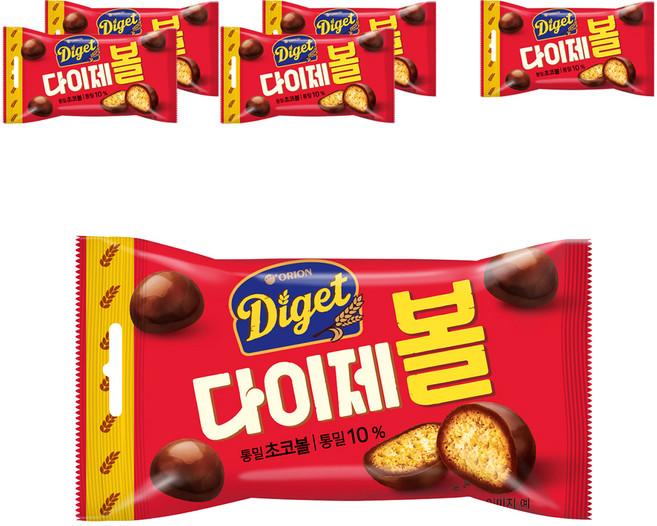 오리온 다이제볼, 42g, 6개