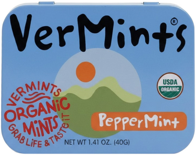 VERMINTS 有機薄荷糖 原味, 40g, 1盒