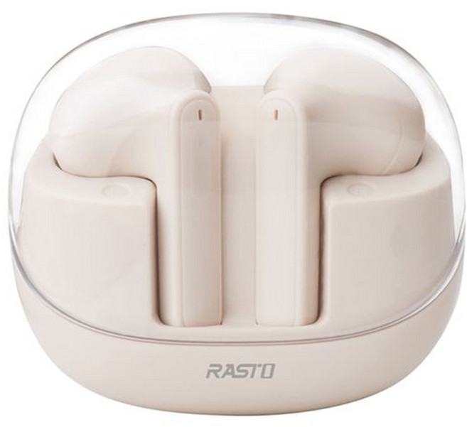RASTO 真無線藍牙5.3耳機, RS58, 米白色