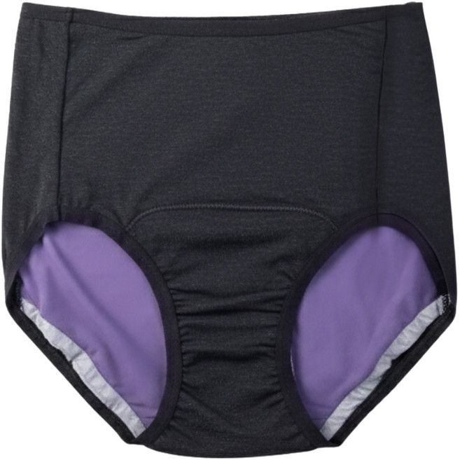 GoMoond 月亮褲 棉感夜用加長加量高腰吸血內褲, 靜謐黑