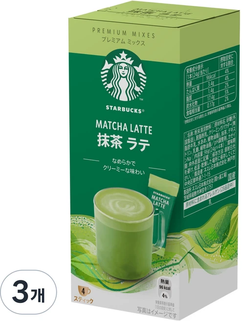 스타벅스 말차라테, 24g, 4개입, 3개 - 쿠팡