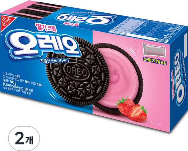 오레오 딸기크림, 300g, 2개