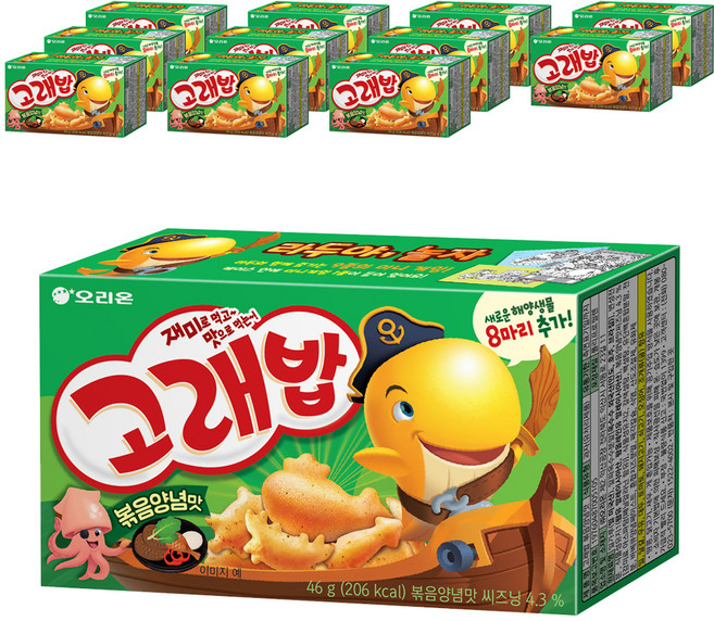 고래밥 볶음양념맛, 46g, 12개