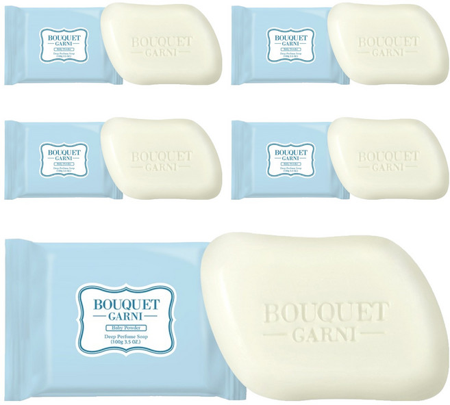 부케가르니 딥 퍼퓸 비누 베이비파우더, 100g, 5개입