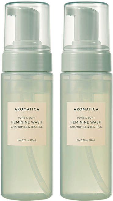 아로마티카 퓨어 앤 소프트 캐모마일 앤 티트리 여성청결제, 170ml, 2개