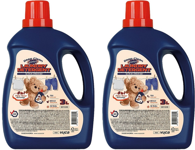 vuca 深層潔淨洗衣精, 2瓶, 3L