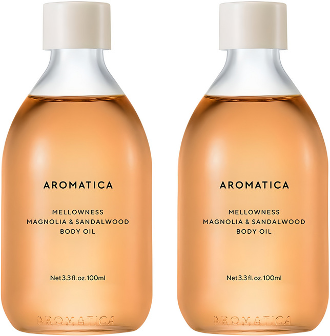 아로마티카 멜로우니스 바디오일 매그놀리아 & 샌달우드향, 100ml, 2개