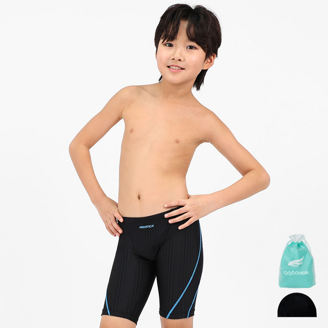 aquatica 男童室內泳褲 + 彈性泳帽 + 塑膠袋組 AQAJB494