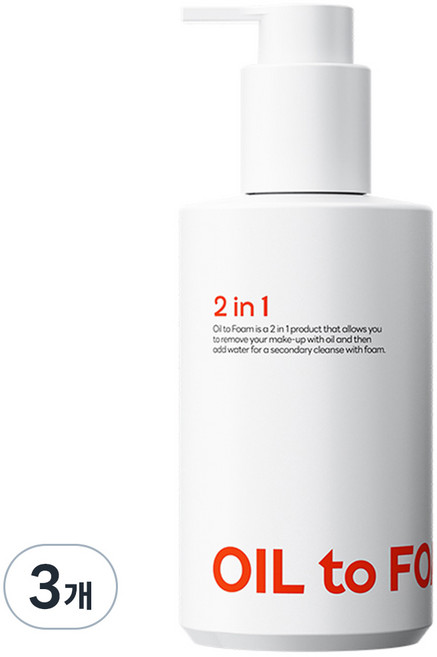 자민경 투인원 클렌징 오일 투 폼 레드, 200ml, 3개