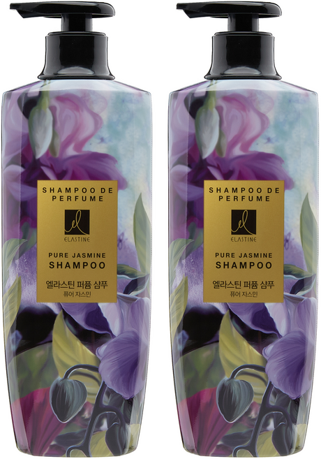 엘라스틴 퍼퓸샴푸 퓨어 자스민, 600ml, 2개