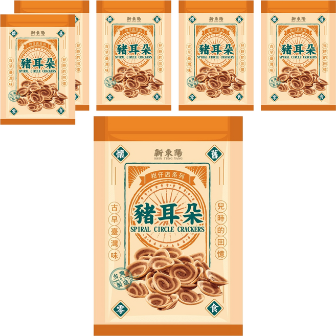 新東陽 豬耳朵餅乾, 120g, 6包