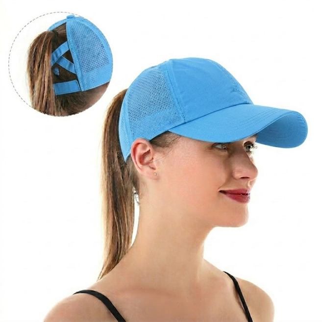PAL-E 여성용 스포츠 모자, 스카이 블루, 1개