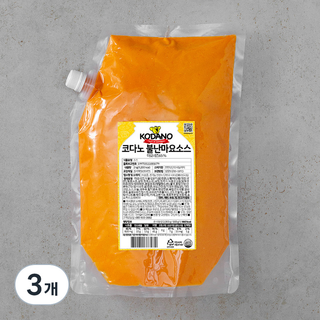 코다노 불난 마요소스, 2kg, 3개